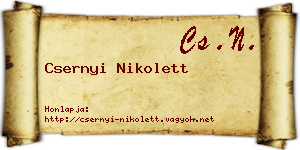 Csernyi Nikolett névjegykártya