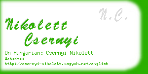 nikolett csernyi business card